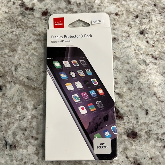 🆕VERIZON DISPLAY PROTECTOR 3-PACK - Fits iPhone 6 - Picture 1 of 3